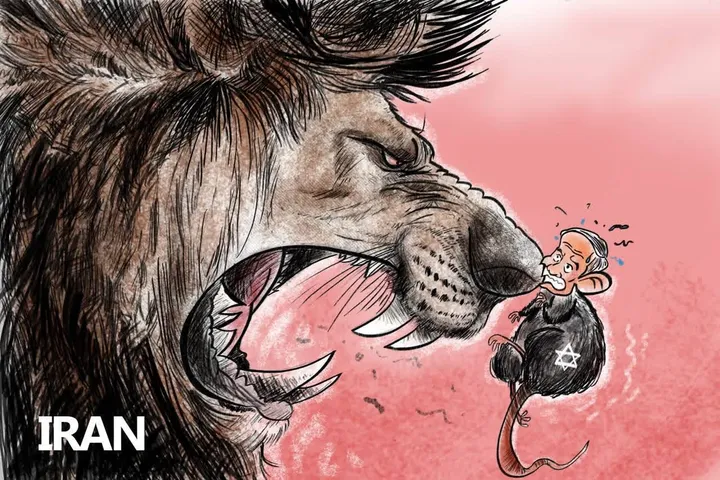 ناچیزبودن ضربات اسرائیل در مقابل قدرت واقعی ایران. طرح: کمال شهر